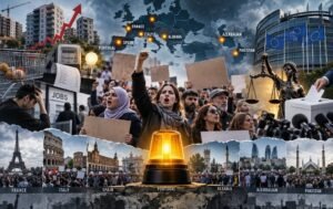 في أوروبا، تتقدم تكاليف المعيشة والسكن والتعليم والأجور على قائمة المطالب، بينما تحمل الاحتجاجات في أذربيجان أبعادًا تتصل بحرية الدين والحق في التعليم، وفي باكستان وتونس أبعادًا سياسية تتعلق بالحكم والمشاركة والحريات.